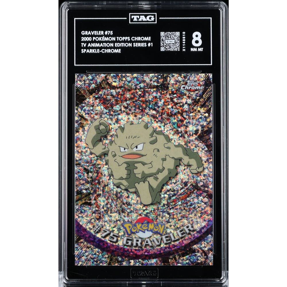 TAG 8 NM/MT Graveler #75 Pokémon 2000 Series 1 Topps Sparkle Chrome Holo Rare
